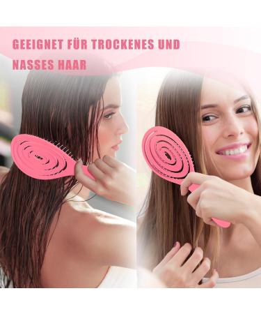 Shinlea Hairbrush - No Tangles Scalp Massage Brush for Women Men & Kids | Ideal for Curls & Long Hair (Pink) - International Shipping Available - Buy Online on GoSupps.com