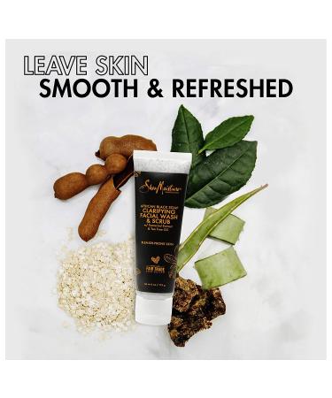 SheaMoisture African Black Soap Facial Wash & Scrub - Solution for Problem Skin 4oz Tube (3 Pack) | International Shipping - Buy Online on GoSupps.com