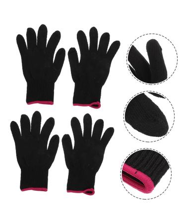 OUNONA 1 Set 4pcs Gloves Heated Mittens Bumps Heat Glove Silicone Bumps Proof Glove Grill Glove Silicone Bumps Heat Proof Glove Bumps Heat Resistant Glove Anti-collision Hairdressing Tool Black 21.5X12.2 cm - Buy Online on GoSupps.com