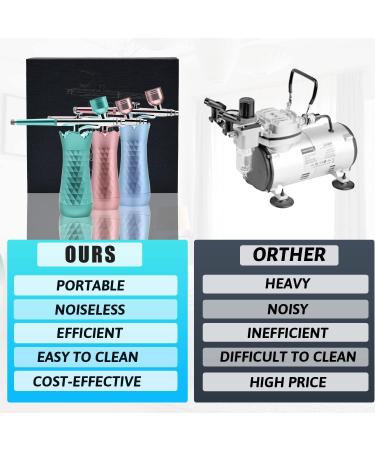 Mini Airbrush Kit: Handheld Rechargeable Cordless Airbrush for Makeup, Cake Decorating, Nail Art & More (Green) - Buy Online on GoSupps.com