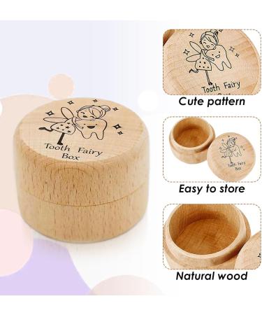 Wooden Tooth Fairy Box for Girls - Kids Keepsake Organizer - Tooth Storage Box - Cute Tooth Holder - Lost Teeth Keepsake - Ideal for Birthday and Baby Shower - Wood Color - Buy Online on GoSupps.com