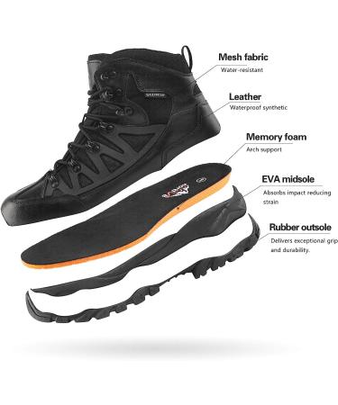 NORTIV 8 Men's Lightweight Military Tactical Work Boots - Mid Ankle Outdoor Combat Boots (Size 8.5, Black) - Buy Online on GoSupps.com