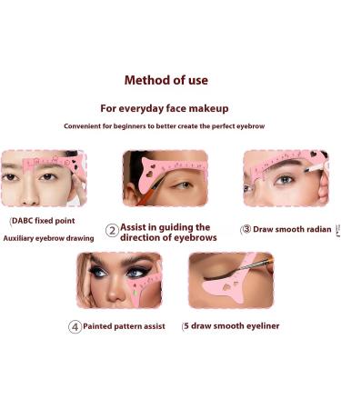 yanzisura Eyebrow Drawing Guide Silicone Eyebrow Template Brow Positioning Ruler Makeup Guide Tool Professional Quick Eye Makeup Tool Pink - Buy Online on GoSupps.com