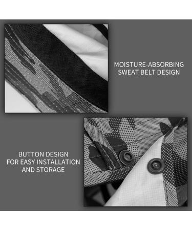 Sun Blocker Hat with Neck Flap for Outdoor Protection - Dark Grey Camo - Buy Online on GoSupps.com