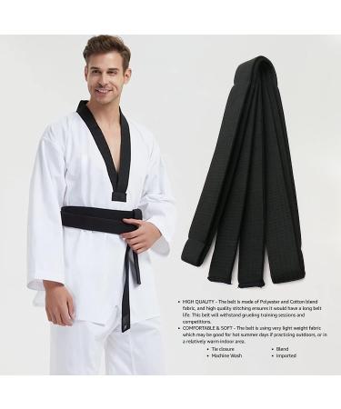 Hithop 8.6ft Soft Belt for Martial Arts - Black | Karate, Taekwondo, Judo - Buy Online on GoSupps.com