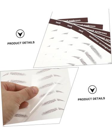 Beavorty 6pcs Eyebrow Stickers Makeup Stickers Instant Transfer Eyebrows 3d Hair-like Eyebrows Stickers Miss 1 count (Pack of 1) Brown - Buy Online on GoSupps.com