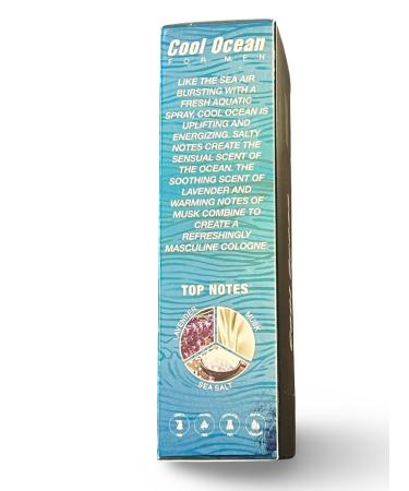 COOL OCEAN Eau de Toilette for Men 3.4 fl oz Fresh Aquatic Spray - Buy Online on GoSupps.com