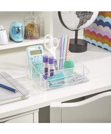 STORi Clear Plastic Vanity Makeup Organizer - 4-Compartment Holder | Compact Design for Beauty Supplies | Made in USA - Buy Online on GoSupps.com