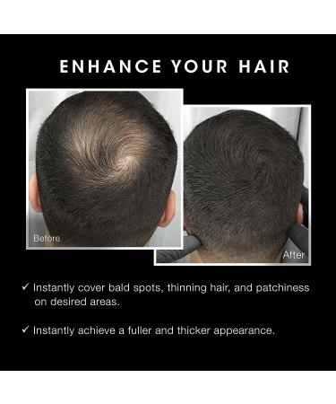 Pacinos Black Hair Fibers - Fuller Appearance & Concealed Thinning Hair, Bald Spots - Applicator Pump Nozzle Included - Buy Online on GoSupps.com