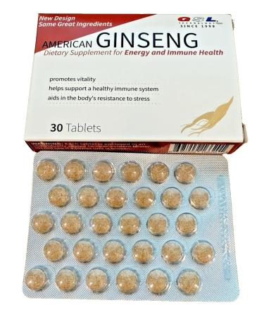GSL (18 Boxes American Ginseng 30 Tablet | 30 Tablets Per Box (18 Packs) Technology | The Original American Ginseng 30 Tablet | Made in USA.