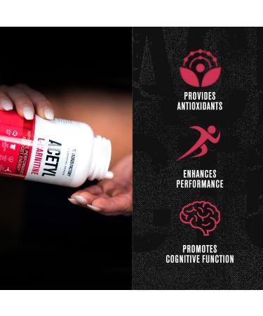 Acetyl L Carnitine 750mg Supplement for Energy, Body Recomposition & Memory - 120 Non GMO Veggie Pills - Buy Online on GoSupps.com