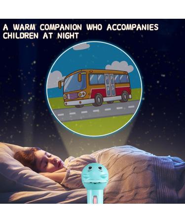 Buy 2-Piece Flashlight Projector for Kids - Lamp & Slide Projector with 96 Animal Patterns (Blue & Pink) - Buy Online on GoSupps.com