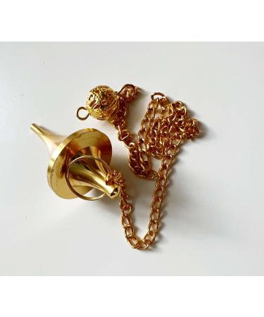 Buy Brass Travel Congestion Pendulum - 39mm Radiesthesia Oracle Pendulum for Energies & Wicca Accessories - International Shipping Available - Buy Online on GoSupps.com