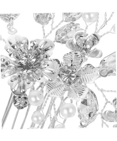 Angoily Bridal Hair Comb Clip Hair Accessories Tiara Wedding Hair Side Comb Flower Rhinestone Hair Comb Flower Hair Comb Wedding Hair Comb Hand Drill Bride Rhinestones Zinc Alloy - Buy Online on GoSupps.com