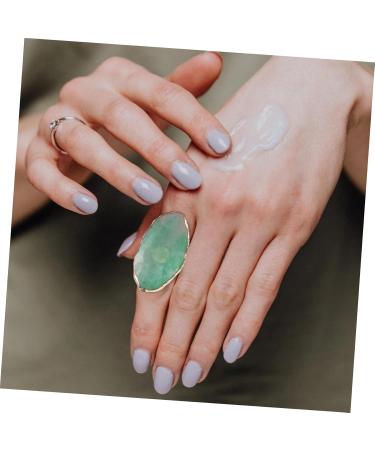 PLAFOPE Palette De Manucure Anneaux Nail Art 6 Pi ces Taille Standard En R sine Pierre D'agate Pour Professionnel Et Amateur Salon De Beaut Usage Mixte Mixing Palette - Buy Online on GoSupps.com