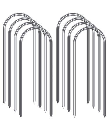 LOYUDEQIU Trampoline Stakes high Wind, Heavy Duty Trampoline Anchors, Galvanized Steel Wind Stakes for Trampoline U type 8pcs