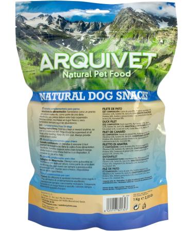 ARQUIVET Duck fillet 1kg - Natural dog snacks - 100% natural - Rewards for dogs - Buy Online on GoSupps.com