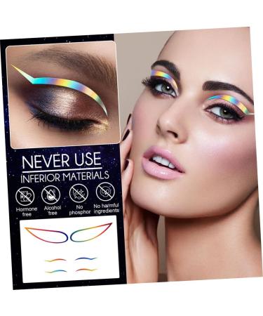  Abaodam Abaodam 16 Sets of Colored Eyeliner Stickers Reusable Eyeliner Stickers Colorful Eyeliner Stickers Creative Eyeliner Stickers - Buy Online on GoSupps.com