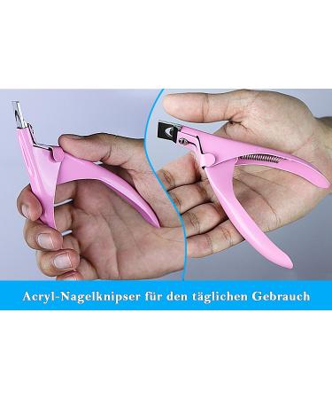 Buy SMI Pink Acrylic Nail Clipper - Stainless Steel Manicure Tool for Gel & False Nails - Buy Online on GoSupps.com