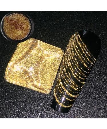 6 Colors Optional Reflective Nail Art Design Glitter Nail Gel Wire Drawing Flower Line Gel Spider Gel Varnish DIY Manicure - (Color: A1)