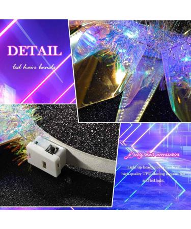 Zoestar Light Up Headband LED Crown Headbands Goddess of Liberty Glowing Hair Hoop Party Rave Hair Accessories for Women and Girls (A) - Buy Online on GoSupps.com