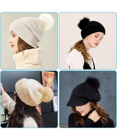 6PCS 4 Inch Faux Fur Pom Poms for Hats, Crafts, and More | Multi-color Fluffy Pompoms with Elastic Loop - Buy Online on GoSupps.com