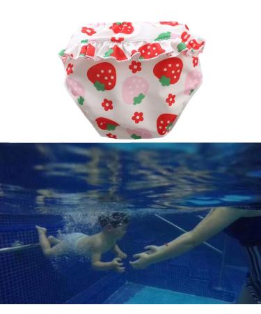 Reusable Baby Swimming Trousers | Adorable Toddler Swim Diapers 0-4 Years - Sweet Strawberry Design (M/22-28lb) - Buy Online on GoSupps.com