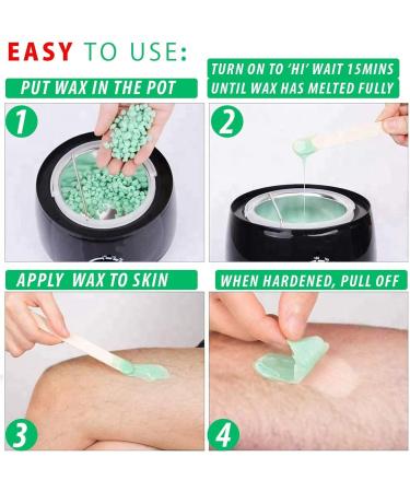 Waxing Kits Professional Full Kit Waxing Kit for Women Hot Wax Warmer Heater Pot for Home Wax Kit Hair Removal Salon Results Hard Wax Beads for Bikini Wax Nose waxing Eyebrow waxing brow wax - Buy Online on GoSupps.com