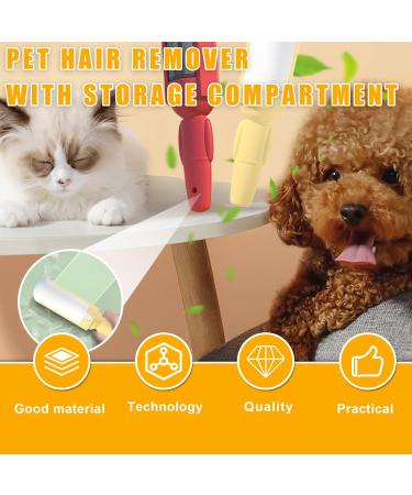 Reusable Lint Roller for Pet Hair - 2 Pack | Effective Animal Hair Remover for Cats & Dogs | Ideal for Carpet & Sofa - Buy Online on GoSupps.com