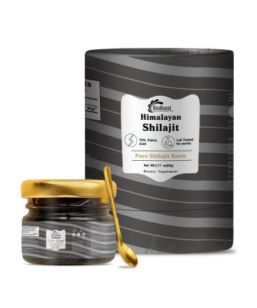 BioBoost Himalayan Shilajit Resin for Men & Women - 75% fulvic Acid 60g | Shilajit Resin | Boost Energy Stamina & Immune Support | Rich in Fulvic Acid & 85+ Trace Minerals
