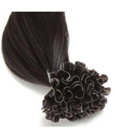 Buy 100% Remy Ombr Keratin Bonding Hair Extensions - 50x 1g 50cm U-Tip Smooth Strands in Natural Black/Red - Buy Online on GoSupps.com