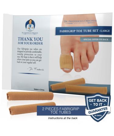 Dr. Frederick's Original Fabrigrip Toe Protectors - Large Size - Prevent Blisters and Cushion Bunions - 2-Pack - Buy Online on GoSupps.com