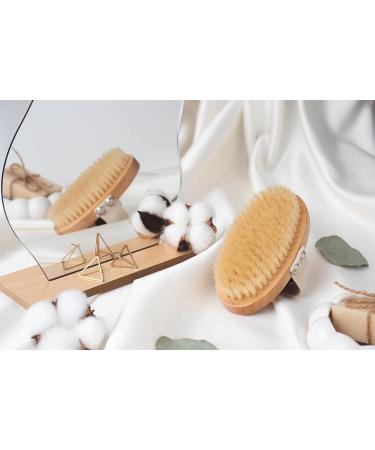 Eco-Friendly Oval Body Brush | Plastic-Free Dry Peeling & Massage Brush for Healthy Skin - Buy Online on GoSupps.com