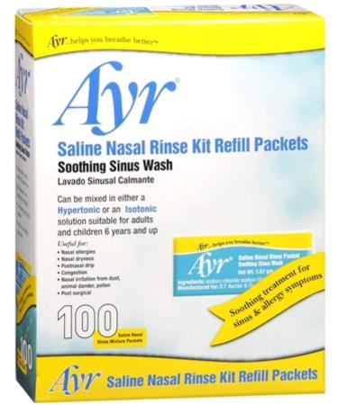 Ayr Sinus Rinse Refill Packets 100 Each (Pack of 4)