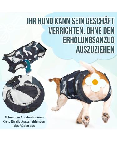 Slowton Dog Recovery Suit - Soft Breathable Leak Protection for Post-Op Care | Anti-Wundle & Zipper Design | XS Camouflage for Male Dogs - Buy Online on GoSupps.com