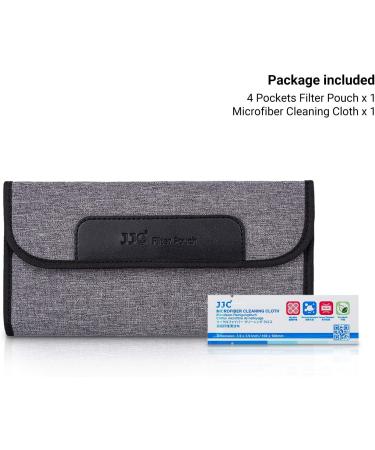4-Pocket Lens Filter Case for Filters up to 82mm | Foldout Filter Pouch with Microfiber Cloth | Photography Filter Holder Bag - Buy Online on GoSupps.com