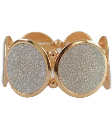 Vogue Dull Polish Elastic rubber bands Chain Bracelet with Golden Plated Border - Buy Online on GoSupps.com