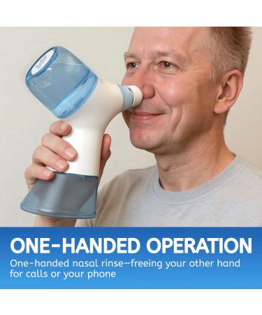 Electric Nasal Irrigation System for Nose Cleaner,One-Handed Operation Design,Upgrade for Neti Pot and Sinus Rinse Bottle,Lavage Sinus Cleaner for Adults,Includes Travel Pouch and 30 Salt Packs - Buy Online on GoSupps.com