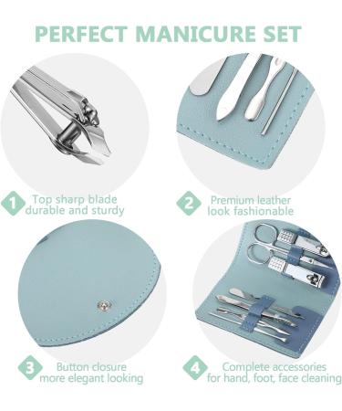 Lanties 12 Nail Clippers Kit Manicure Set Mini Nail Clippers Bulk 7 in 1 Stainless Steel Professional Nail Care Pedicure Kit with Travel Bag Grooming Kits for Christmas Women Men Home(Multi Color) - Buy Online on GoSupps.com