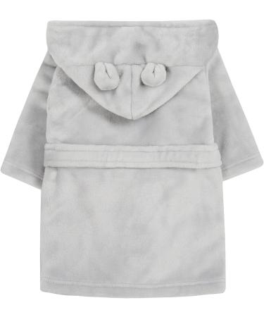 Personalized Baby Kids Matching Dressing Gown Set | Plush Fleece Robe | Embroidered Gift | 6-12 Months | Grey - Buy Online on GoSupps.com