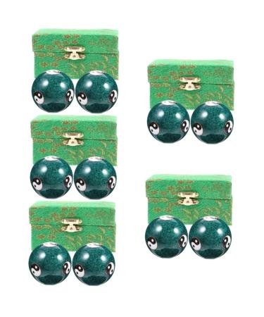 Clispeed 10 Stk Health massage handball roller balls made of metal Reusable metal balls Stress balls for adult massage balls Massage balls for adult hand massage devices sport
