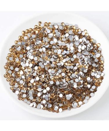 Beadsland 288 Pieces Flat Back Rhinestones | Lighter Citrin Nail Crystals SS30 (6.4-6.6mm) for Nail Art - Buy Online on GoSupps.com