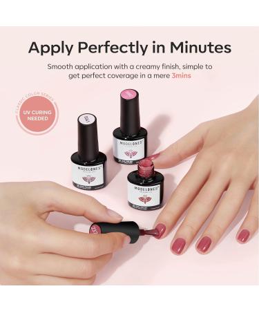Modelones Jelly Gel Nail Polish 6 Colors Nude Gel Polish Milky White Pink Red Gel Neutral Nail Art Design Translucent Gel Nail Kits Soak Off LED Nail Gel Manicure DIY Salon Jelly Pink Red - Buy Online on GoSupps.com
