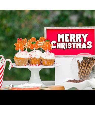 Gingerbread Theme Cupcake Topper Set 6 Styles 18 Pieces - Perfect for Boys and Girls Gingerbread Themed Parties Kids Baby Showers and Christmas Themed Parties Snowman Christmas Bubble Decorations -- 5 - Buy Online on GoSupps.com