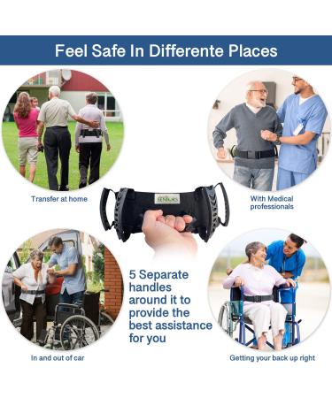 Gait Belt for Seniors - Easy-to-Use Transfer Belts with Handles for Elderly & Patients - Quick Release for Medical Nursing - Improve Balance & Safety - Buy Online on GoSupps.com