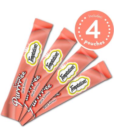 TEMPTATIONS Cat Treats Adult Creamy Puree Lickables Salmon 12g Pouches (44 Pack) - Buy Online on GoSupps.com