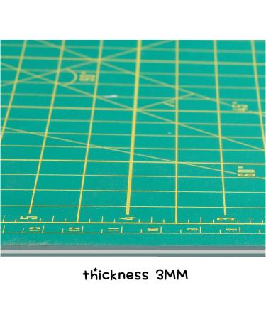 ZERRO Self Healing Rotary Cutting Mat - Professional 12x9 inch Double-Sided Non-Slip Mat for Quilting, Sewing, Crafts Projects - A4 Size - Buy Online on GoSupps.com