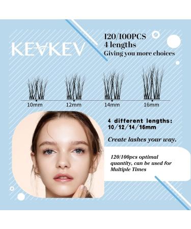 120 Pcs 3D Fluffy Eyelash Clusters - DIY Cluster Eyelash Extensions - Thin Band & Soft - Snowdrop Mix - D-10-16 - Buy Online on GoSupps.com