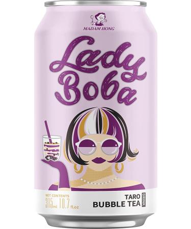 (Pack of 12) Lady Boba Milk Bubble Tea with Boba Pearls in a Can (10.7oz/can) - Assorted Flavors - Ready To Drink Beverage - Buy Online on GoSupps.com