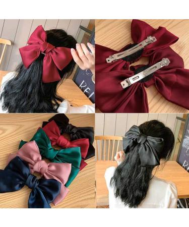 JPYH 6-Piece Girls Hair Clips Set | Big Bow Hair Clips & Ribbon Hairpins for Women | Cute Headwear for Teens & Adults - Buy Online on GoSupps.com